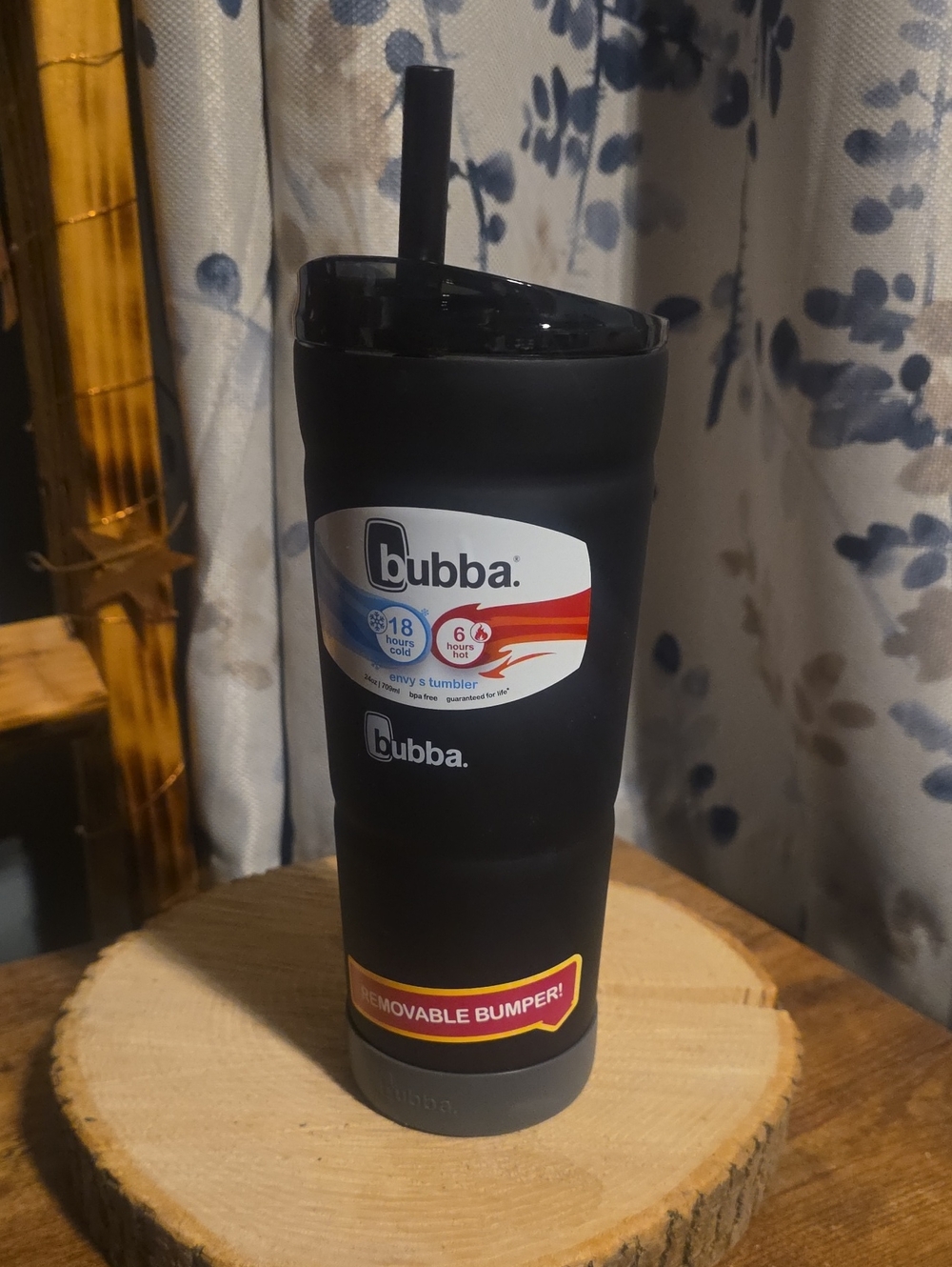 Black, Bubba Envy S Tumbler With Removable Bumper 24 Oz